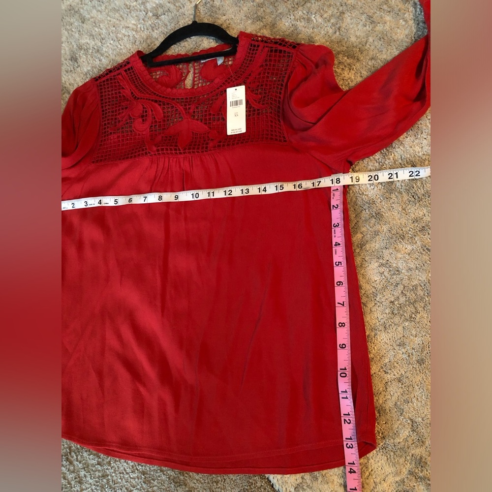 NWT Anthro Daniel Rainn Red Blouse - Picture 7 of 7